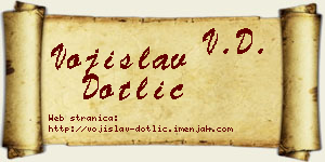 Vojislav Dotlić vizit kartica